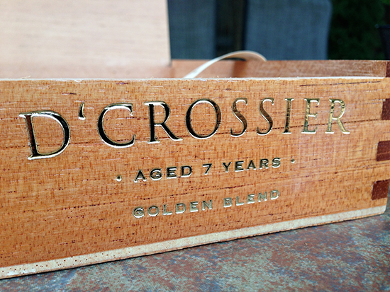 D'Crossier Golden Blend Double Corona cigar box