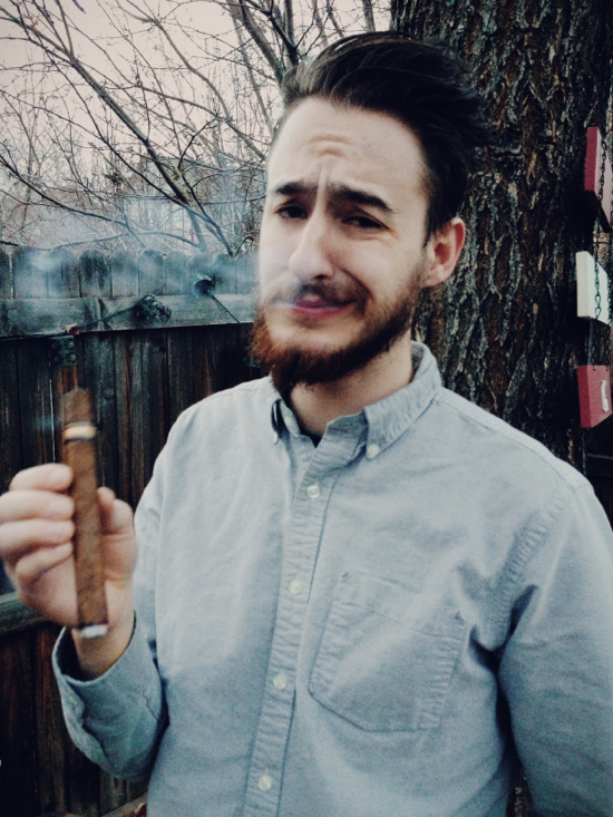 Cigar smoking face