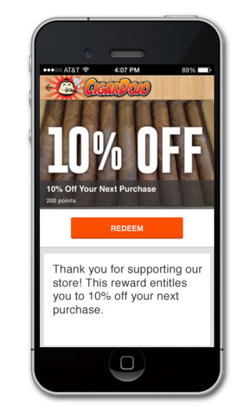 Cigar Shop loyalty and rewards program