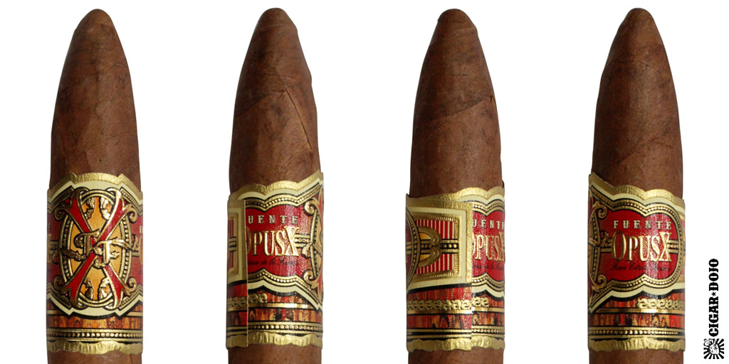 Fuente Fuente OpusX cigar and cigar band full view