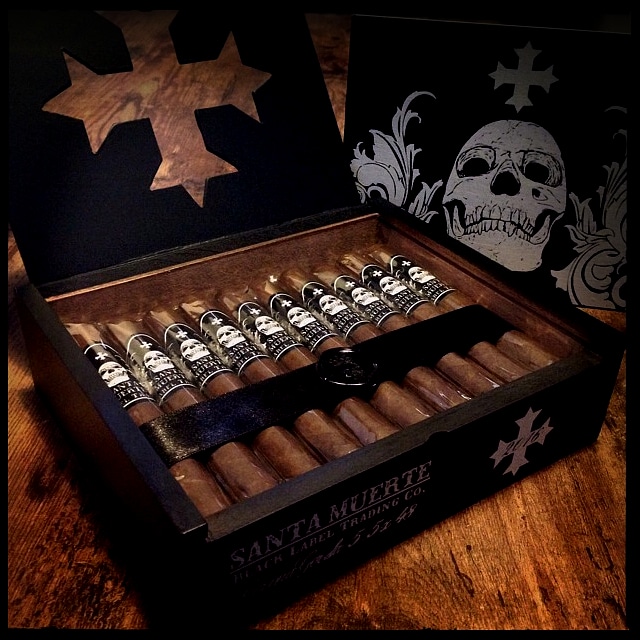 Black Label Trading Co. Santa Muerte cigars open box