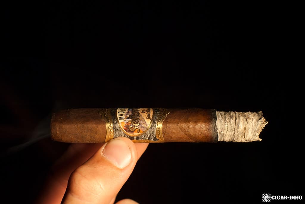 Señorial Maduro El Cuadro cigar ash