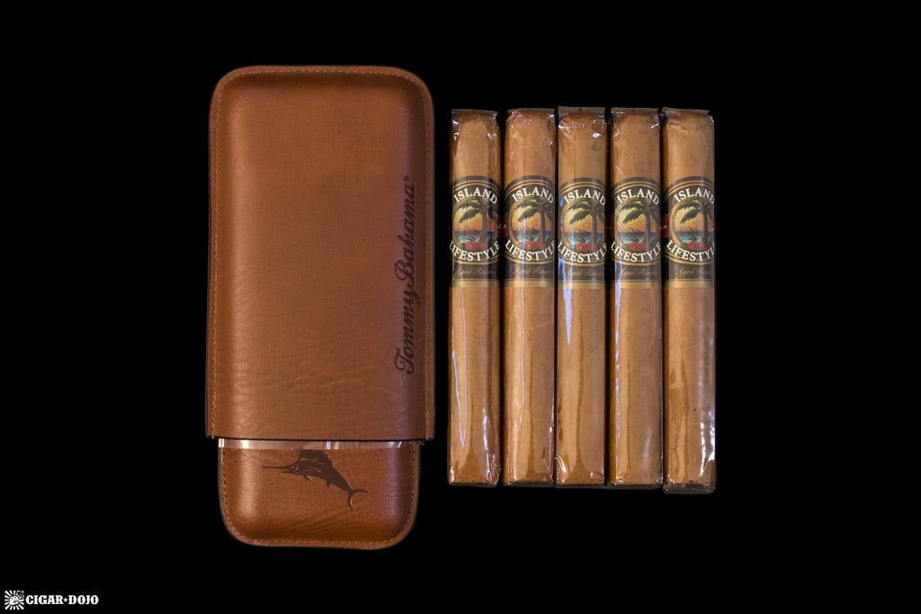Tommy Bahama Island Lifestyle Aged Reserve cigars and travel case