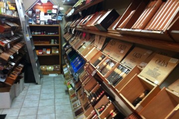The Walk in humidor at Gars and Grapes