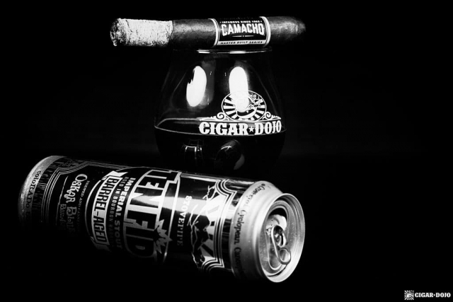 Cigar Dojo Camacho Imperial Stout Barrel-Aged cigar and beer pairing