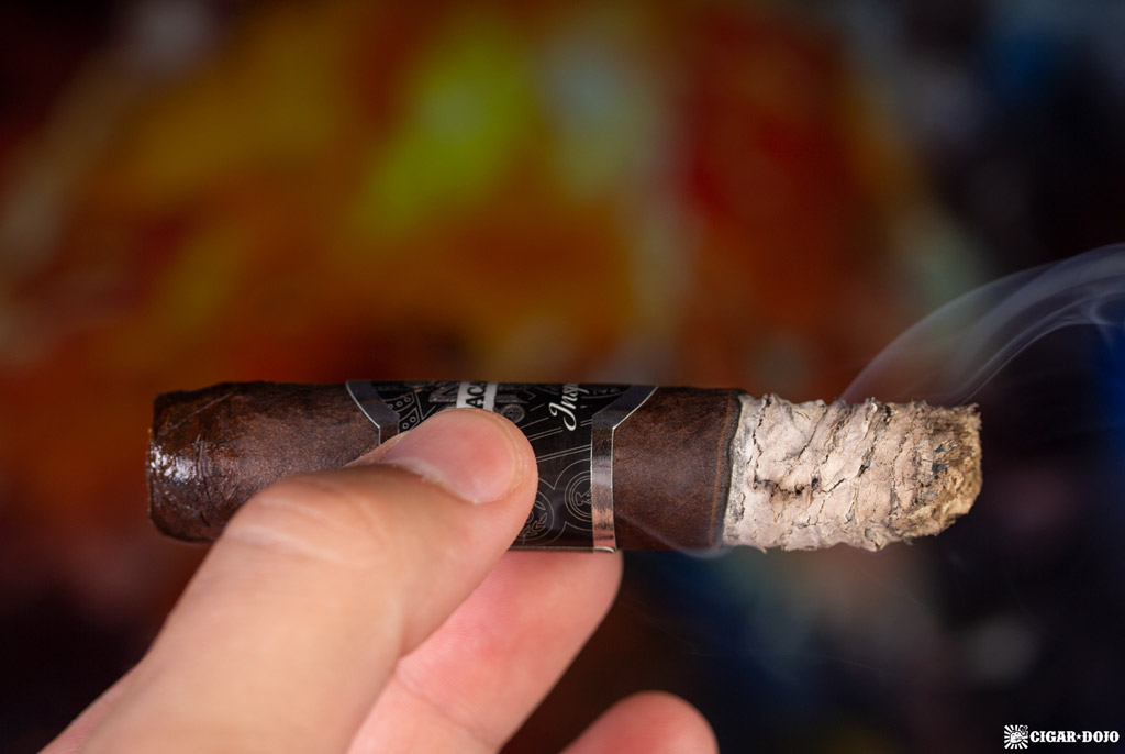 Macanudo Inspirado Black Robusto cigar smoking