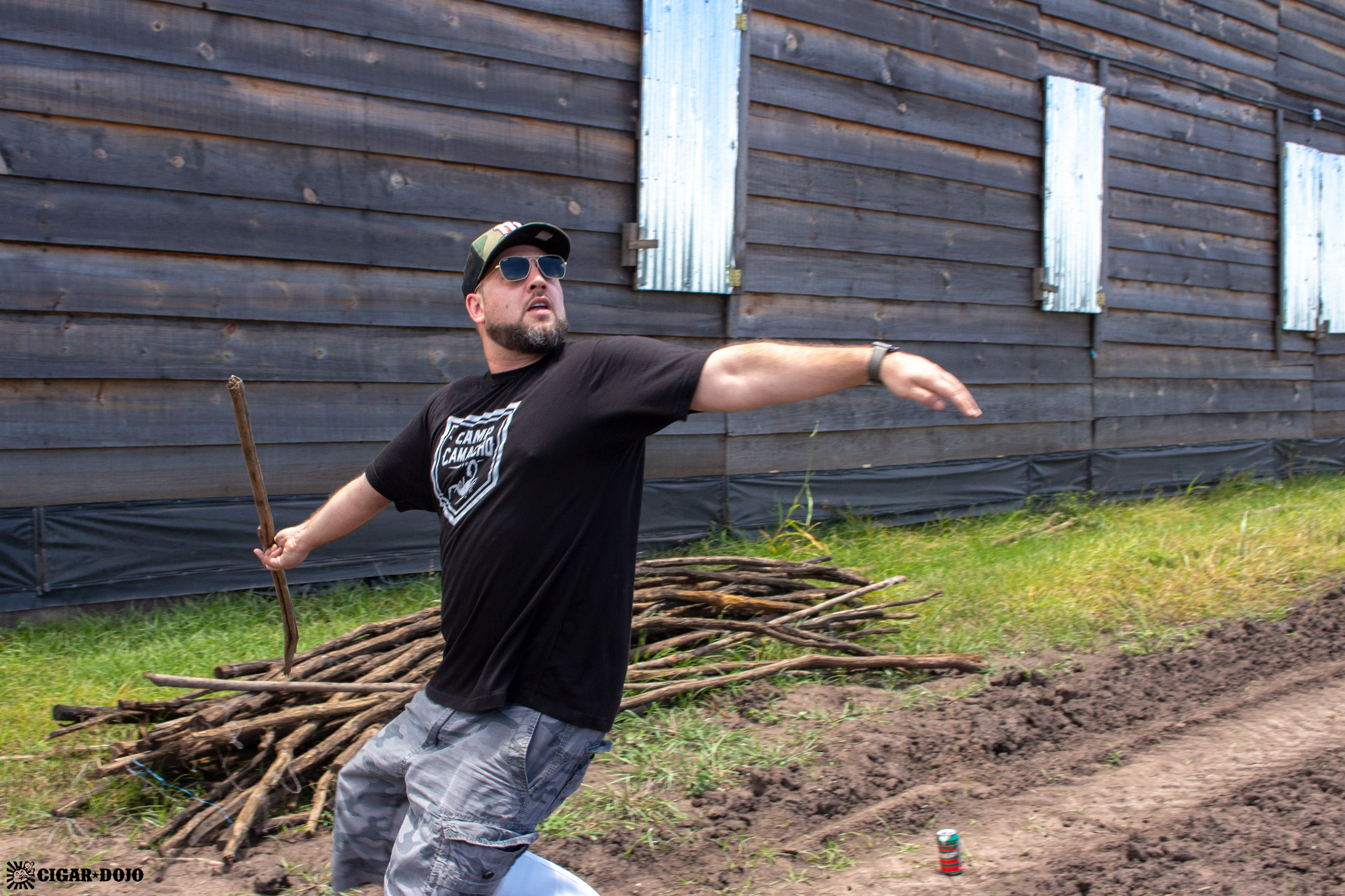 Spear throwing at Camp Camacho