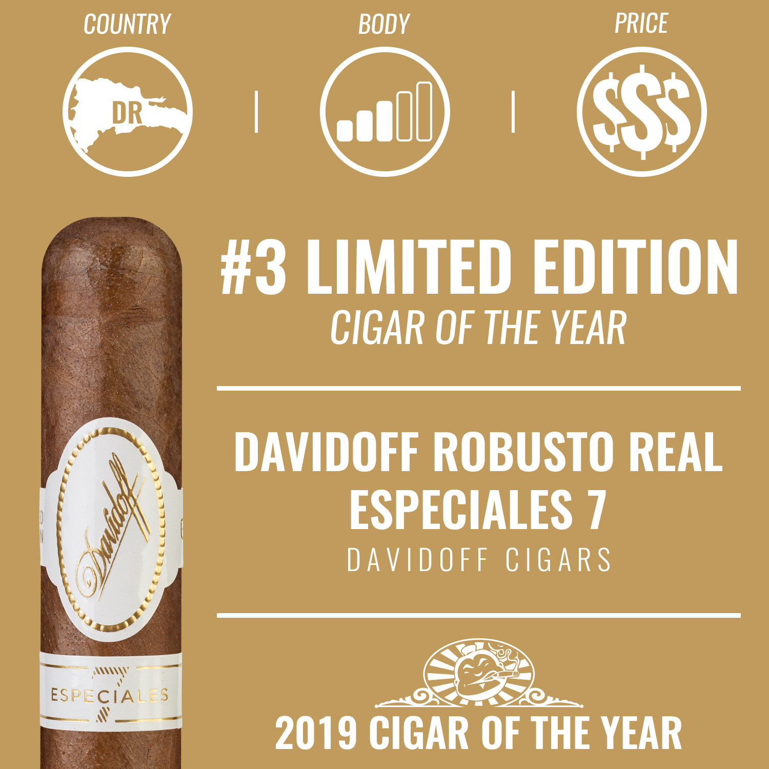 Davidoff Robusto Real Especiales 7 No. 3 Limited Edition Cigar of the Year 2019