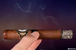 Casdagli Basilica A Toro cigar smoking side view