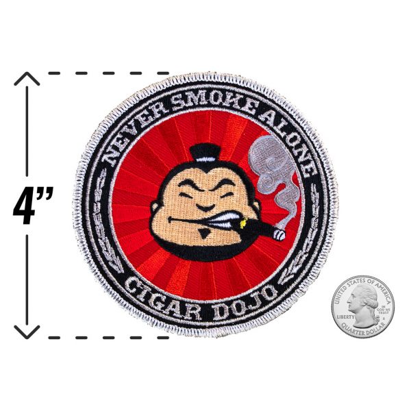 Cigar Dojo 2020 emblem patch 4" sizing