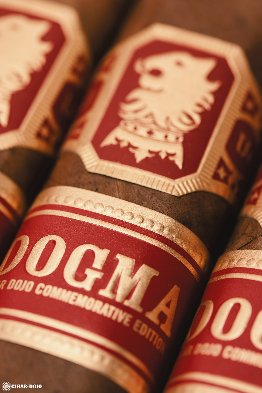 Drew Estate Undercrown Dogma Sun Grown cigars in box closeup
