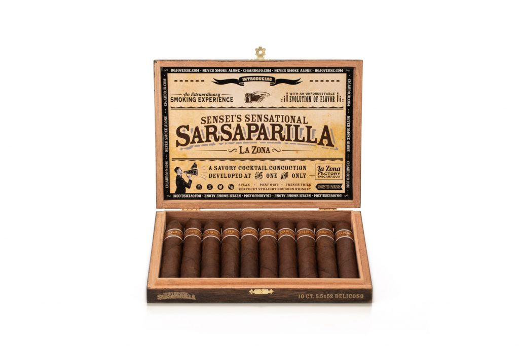 Sensei's Sensational Sarsaparilla cigar box open
