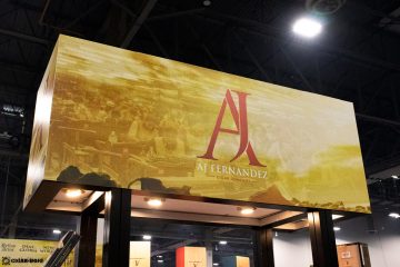 AJF Cigar Company booth sign PCA 2021