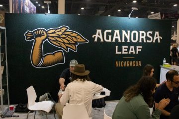 Aganorsa Leaf booth sign PCA 2021