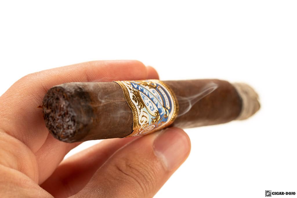 Laranja Reserva Azulejo toro cigar smoking