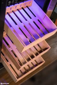 BODEGAcooler JC-85A humidor open shelves empty