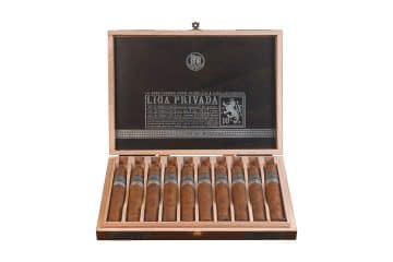 Drew Estate Liga Privada 10 Selección de Mercado cigar box open