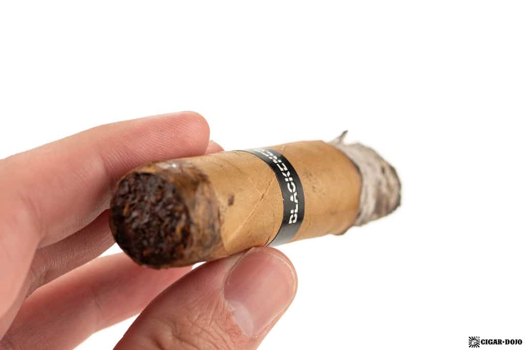 Drew Estate Blackened S84 Toro cigar smoking