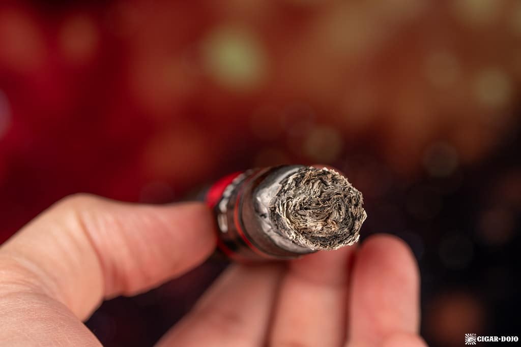 EP Carrillo Maduro Toro cigar ash