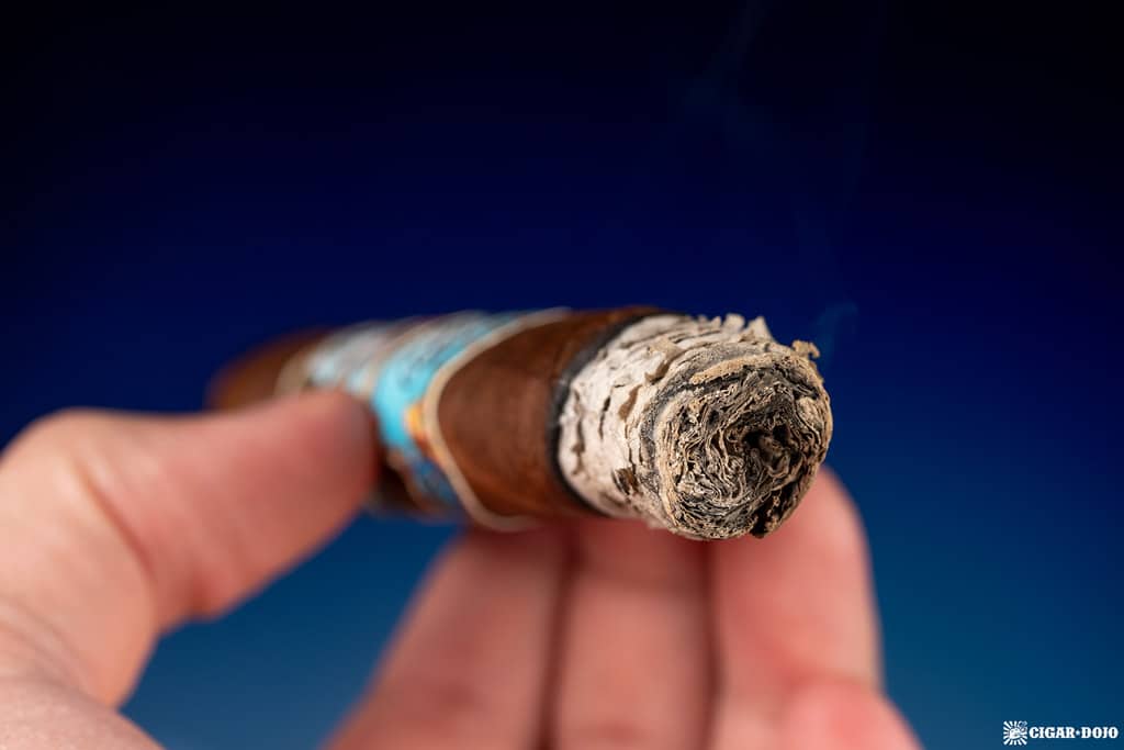 My Father Blue Toro cigar ash