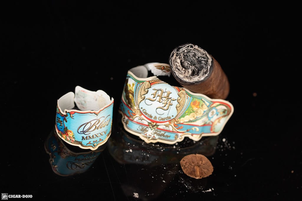 My Father Blue Toro cigar nub finished