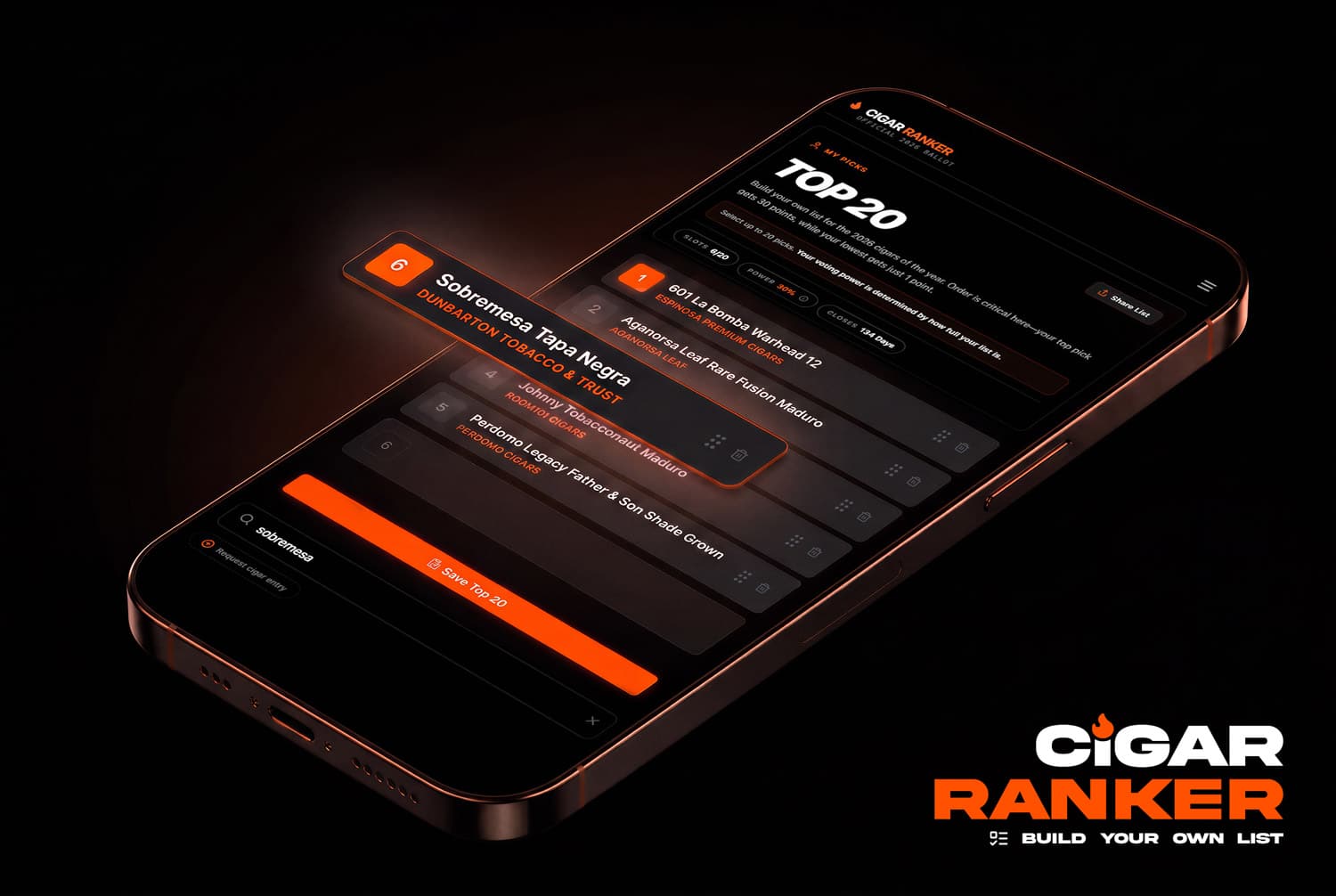 Cigar Ranker app graphic